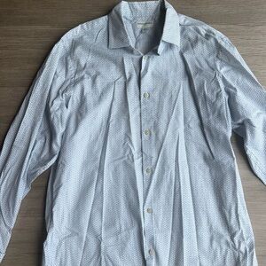 Men's Blue Patterned Shirt